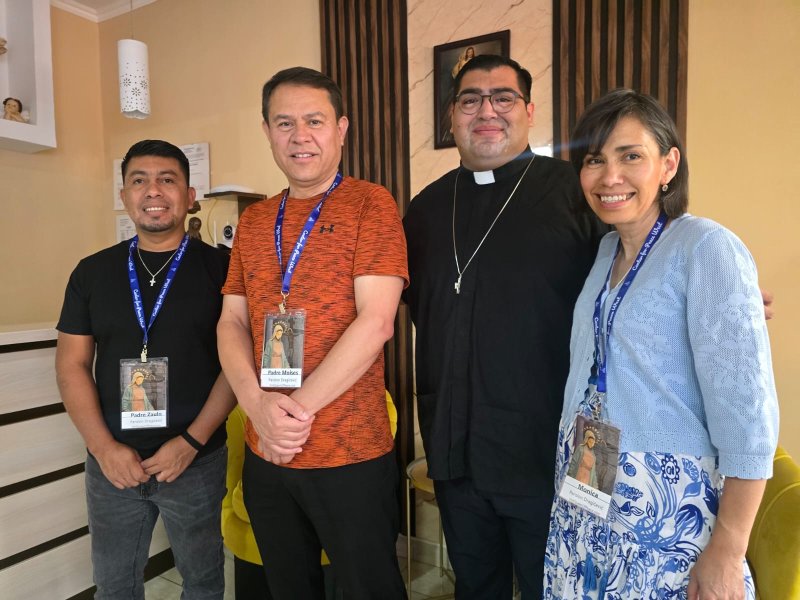 Fr. Zaulo, Fr. Moises, Fr. Efrain and Monica