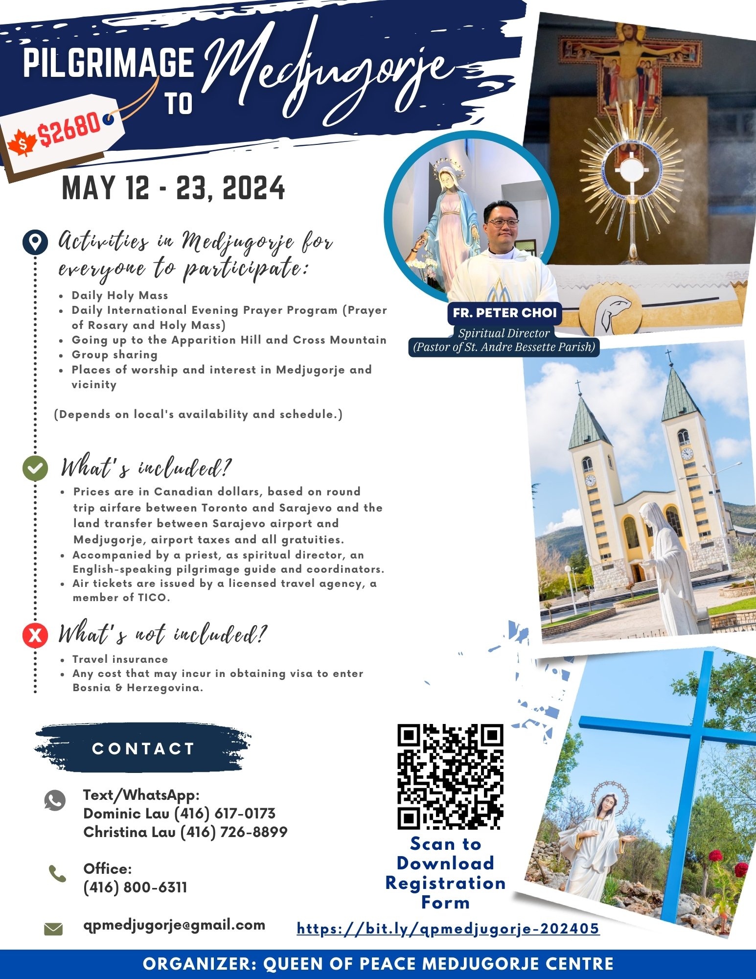May 12 - 23, 2024 Pilgrimage Details